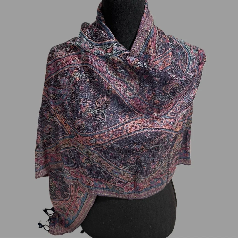 Elegant Shawl in Midnight Blue - Versatile Wrap, Stole, Scarf, Veil Soft & Cozy